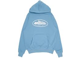 corteiz blue hoodie